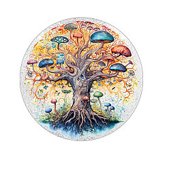 Золотистый Акриловые подвесные украшения, подвесные украшения для дома, плоско-круглые, дерево, золотые, 150 мм