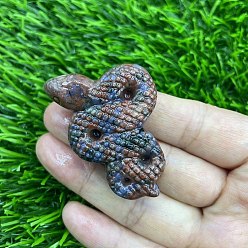 Лабрадорита Натуральный лабрадорит резная статуя змеи украшение дома, Статуэтки по фен-шуй для украшения домашнего офиса, 50 мм