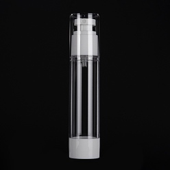 White Plastic Vacuum Spray bottle, Refillable Bottles, White, 15.4x3.3cm, Capacity: 50ml(1.69fl. oz)