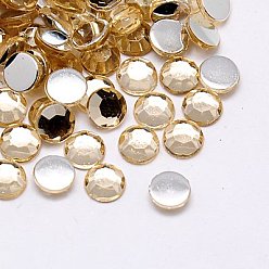 Темно-Золотистый Акриловые стразы - кабошоны , граненые, полукруглый, темные золотарник, 3x1 мм , около 10000 шт / мешок
