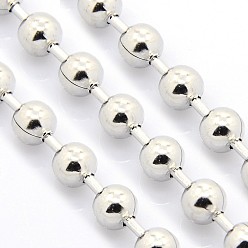 Нержавеющая Сталь Цвет Гальваническое покрытие, устойчивое к потускнению 304 шариковые цепи из нержавеющей стали, цвет нержавеющей стали, 6 мм, подходят для 6мм внутренний диаметр разъема мяч цепи