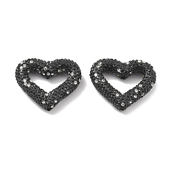 Реактивный Самолет Бусины из полимерной глины в форме сердца со стразами, Фокальные бусины для самодельного брелока для телефона, принадлежности для изготовления ручек и ювелирных изделий, струя, 27.5x33.5x8 мм, отверстие : 2 мм