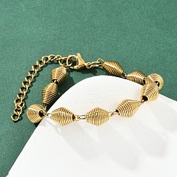 Настоящее золото 22K 304 браслеты-цепочки из нержавеющей стали для женщин и мужчин, вакуумное покрытие pvd, реальный 22 k позолоченный, 7-1/4 дюйм (18.4 см)