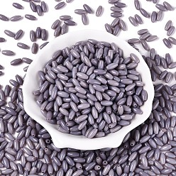 чертополох Стеклянный бисер непрозрачных цветов, овальные, чертополох, 9x4 мм, отверстие : 1.2 мм, Около 1875 шт / фунт