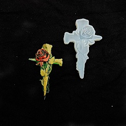 Cross Подвески своими руками в силиконовой форме, формы для литья смолы, для уф-смолы, изготовление изделий из эпоксидной смолы, белые, крестик, 82x50 мм