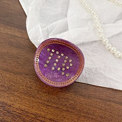 Дева Акриловые заколки для волос звездное небо, для женщин девушек, двенадцать созвездий, Дева, 50x45 мм