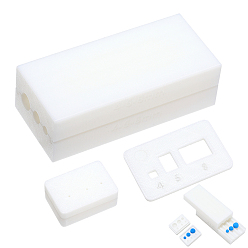 Белый 2 сумки 2 стили пластик полимерная глина бусина отверстие для прокалывания, глиняная форма, белые, 36~79.5x25~36x14.5~25 мм