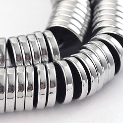 Platinum Plated Flat Round/Disc Electroplated Non-magnetic Synthetic Hematite Bead Strands, Platinum Plated, 10x2mm, Hole: 2mm, about 188pcs/strand, 15.3 inch