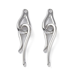 Платина Крюк и глаз латунные застежки, без кадмия, без никеля и без свинца, платина, глаза: 14.5x8x2 мм, отверстие : 1.6 мм, крюк: 23x7.5x2 мм, отверстие : 1.5 мм