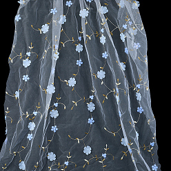 Светло-Голубой 3ткань с вышивкой из молочного волокна с цветочным рисунком, аксессуары, Небесно-голубой, 1300x2 мм, 1 двор/шт.