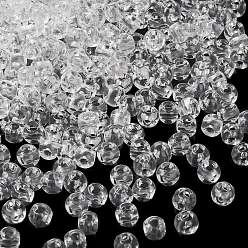 Белый Прозрачные акриловые бусины, рондель, белые, 8x7x6 мм, отверстие : 2 мм