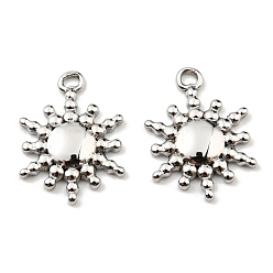 Нержавеющая Сталь Цвет Не тускнеющие 304 подвески из нержавеющей стали, очарование солнца, цвет нержавеющей стали, 15x11x1.5 мм, отверстие : 1.5 мм