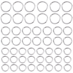 Нержавеющая Сталь Цвет 1200шт 3 стили 304 открытые соединительные кольца из нержавеющей стали, цвет нержавеющей стали, 18 датчик, 7~10x1 мм, внутренний диаметр: 4.8~8 мм, 400 шт / стиль