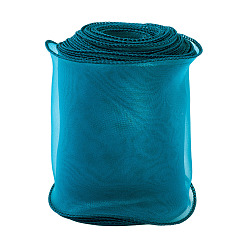 Темно-бирюзовый 12м полиэстеровая лента с волнистым краем, для аксессуара одежды, темные бирюзовый, 4-1/2~4-3/4 дюйм (115~120 мм)