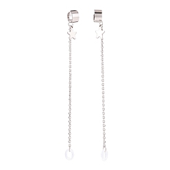 Platinum Creative Star Earring Strap, Cuff Earring with Long Tassel, Bluetooth Headset Anti-lost Earrings, Platinum, 124mm