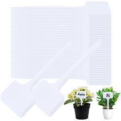 White 50Pcs Plastic Plant Labels, Plant Tags, for Seed Potted Herbs Flowers Vegetables, White, 147x55x2mm
