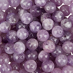Améthyste Perles d'améthyste naturelles de qualité B, ronde, 6mm, Trou: 1mm, 100 pièces / kit