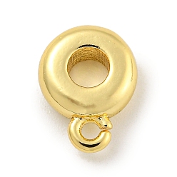 Настоящее золото 18K Поручни из латунной трубы с покрытием стойки, петля под залог, долговечный, без свинца и без кадмия, реальный 18 k позолоченный, 10x7.5x3 мм, отверстие : 1.2 мм