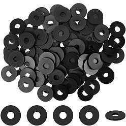 Черный 100шт. нейлоновых плоских шайб, чёрные, 18x1.5 мм