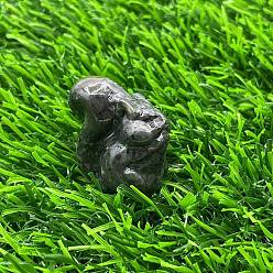 Syenite Натуральный сиенит резная статуя белки украшение дома, Статуэтки по фен-шуй для украшения домашнего офиса, 30 мм