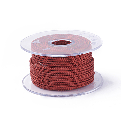 Red Braided Steel Wire Rope Cord, Jewelry DIY Making Material, with Spool, Red, about 5.46 yards(5m)/roll, 3mm