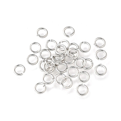 Платина Латунные кольца прыжок открыт, долговечный, без кадмия и без свинца, стойки покрытие, платина, 4x0.8 мм, внутренний диаметр: 2.5 мм