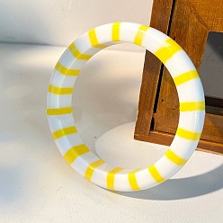 Желтый Cmолы браслеты, полоса, желтые, внутренний диаметр: 2.52 дюйм (6.4 см)