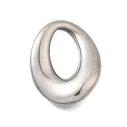 Нержавеющая Сталь Цвет 304 подвески из нержавеющей стали, анти-тускнение, шарм неправильной овальной формы, цвет нержавеющей стали, 23.5x18.5x4.5 мм, отверстие : 13.5x7.5 мм