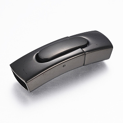 Черный Цвет Металла Штыковые застежками из нержавеющей стали, прямоугольные, металлический черный , 304 мм, отверстие : 41.5x13x8.5 мм