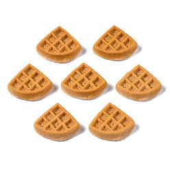 (932FM) Темно-синий аква-матовый с подкладкой Смола декодирует кабошоны, печенье, темно-золотистые, 19x22x5.5 мм