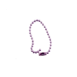 Medium Orchid Iron Ball Chains with Connectors, Soldered, for Ball Chain Hang Tag Making, Medium Orchid, 10x0.24cm, 100pcs/set