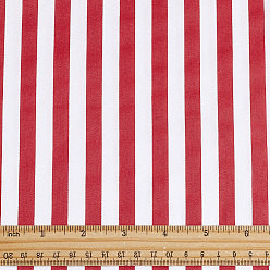 Red Cotton Fabric with Strip Pattern, Rectangle, Red, 1000x1600x0.2mm