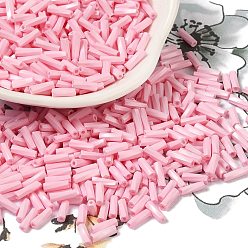 Бледно-Розовый Стеклянные бусины, окрашенные в процессе выпечки, круглое отверстие, розовый жемчуг, 7x2 мм, отверстие : 0.8 мм, Около 13636 шт / фунт