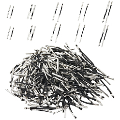 Черный 200шт 5 стили эластичный колючий шнур, фурнитура из нержавеющей стали , для фиксации пальцевого кольца, чёрные, 28~60x1 мм, 40 шт / стиль