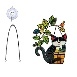 Темно-Синий Акриловый кулон украшение, с железной цепью и крюком, темно-синий, 203x143 мм