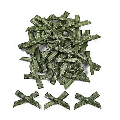 Светло-зеленый Коричневый Аксессуары из полиэстера, бантом, оливковый, 16x19x3 мм