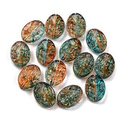 Шоколадный 555Прозрачные двухцветные акриловые бусины шт., овальные, цвет шоколада, 17.5x13x6 мм, отверстие : 1.6 мм, Около 555 шт / 500 г