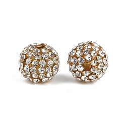 Кристалл Бусины со стразами из смолы, класс А, круглые, кристалл, 10 мм, отверстие : 2 мм