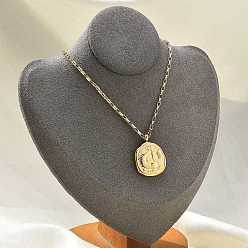 Рыбы 304 ожерелья с подвесками в виде созвездий из нержавеющей стали, реальный 18 k позолоченный, Рыбы, 18.19 дюйм (46.2 см)