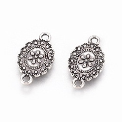 Античное Серебро Соединители звеньев сплава, овальные, античное серебро, 18x11 мм, без кадмия, без никеля и без свинца