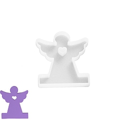 Angel & Fairy Силиконовые формы, формы для литья смолы, для уф-смолы, изготовление ювелирных изделий из эпоксидной смолы, белые, ангел и фея, 95x80x9 мм
