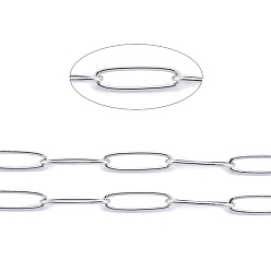 Нержавеющая Сталь Цвет Устойчивы к потускнению 304 цепочки из нержавеющей стали, пайки, с катушкой, цвет нержавеющей стали, 10x2.5x0.5 мм, около 32.8 футов (10 м) / рулон