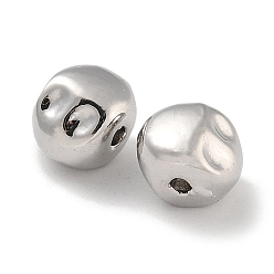 Платина Латунные бусины, овальные, платина, 6.5x5.5x5 мм, отверстие : 1.2 мм