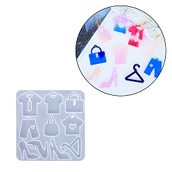 Shoes Вешалка для обуви, сумка, подвеска, силиконовые формы своими руками, формы для литья смолы, для уф-смолы, изготовление изделий из эпоксидной смолы, 130x125x5 мм, отверстие : 2 мм, внутренний диаметр: 33~46x27~45 мм