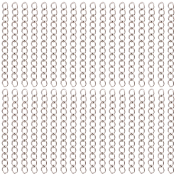 Stainless Steel Color 120Pcs 304 Stainless Steel Chain Extender, Twisted Chain Extension, for Anklet Jewelry, Solder, Stainless Steel Color, 40x3mm, Links: 4x3x0.5mm