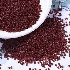 (DB1262) Matte Transparent Dark Cranberry MIYUKI Delica Beads, Cylinder, Japanese Seed Beads, 11/0, (DB1262) Matte Transparent Dark Cranberry, 1.3x1.6mm, Hole: 0.8mm, about 10000pcs/bag, 50g/bag