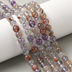 Лодолит Кварц Натуральные фиолетовые фантомные кварцы, фиолетовые лодолитовые кварцевые бусины, нити, круглые, 6.5 мм, отверстие : 0.8 мм, около 62 шт / нитка, 15.16 дюйм (38.5 см)