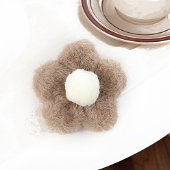 Цвет Древесины Плюшевые заколки-коготки, цветок, аксессуары для волос для женщин и девочек, деревесиные, 85 мм