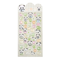 Панда ПВХ и наклейки с изображениями животных, мультфильм наклейки, с эпоксидной смолой, панда, 8.5~21x10~20 мм