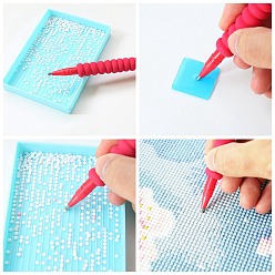 Snowman Christmas Theme Plastic Diamond Painting Point Drill Pen, Diamond Painting Accessories Embroidery Tool, Snowman, 190mm